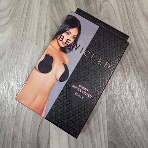 Be Wicked Bunny Adhesive Nipple Covers Pasties Stickers OS, New in Box, Black